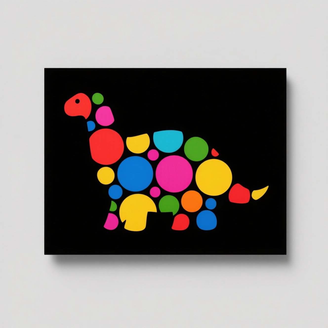 Draw a Dinosaur shape with lar...