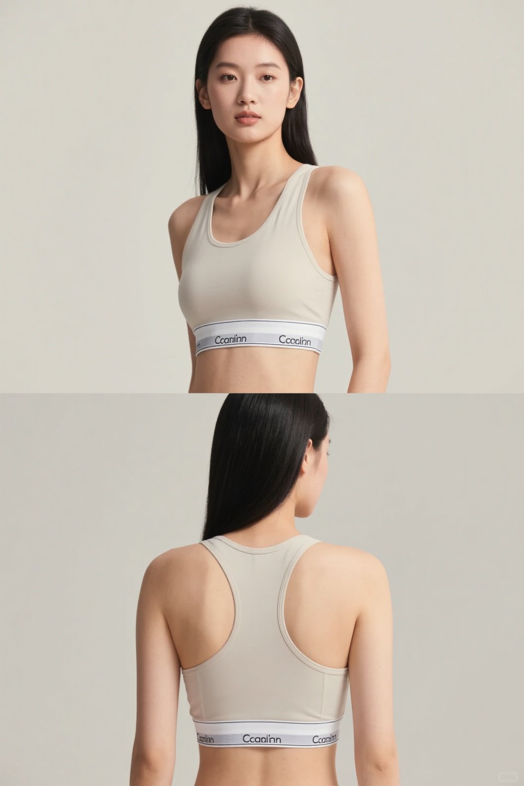 Top and bottom part show front...